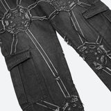 Litlookz Studio Y2K Cyber Patchwork Jeans, view 5