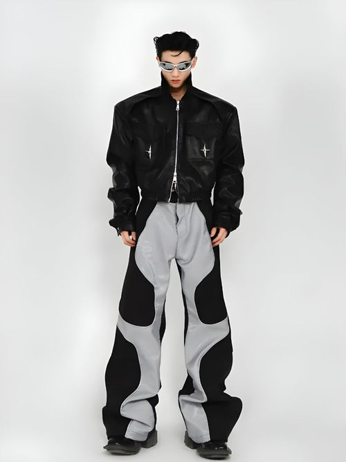 Litlookz Studio Y2K Cyber Patchwork Wide Leg Pants
