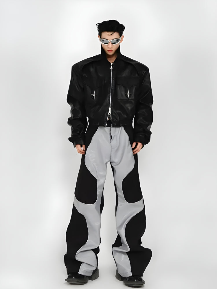 Litlookz Studio Y2K Cyber Patchwork Wide Leg Pants