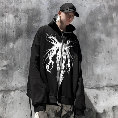 Litlookz Studio Y2K Cyber Zip-Up Hoodie