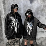 Litlookz Studio Y2K Cyber Zip-Up Hoodie, view 3