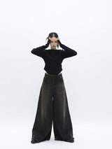 Litlookz Studio Y2K Dark Wash Jeans, view 6