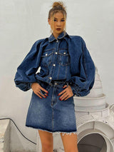 Litlookz Studio Y2K Denim Jacket & Skirt Two Piece Set, view 2