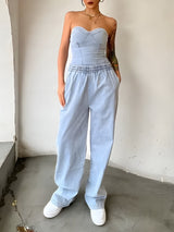 Litlookz Studio Y2K Denim Top & Pants Two Piece Set, view 4