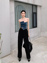 Litlookz Studio Y2K Denim Tube Top, view 4