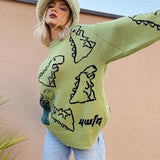 Litlookz Studio Y2K Dinosaur Knitted Sweater, view 4