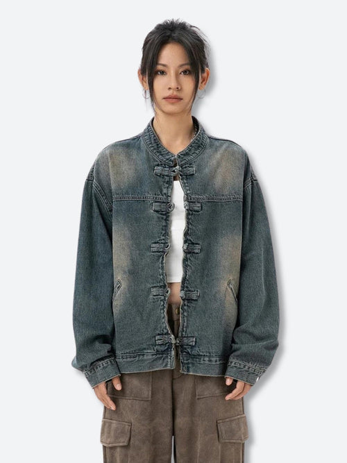 Litlookz Studio Y2K Distressed Denim Jacket