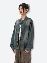 Litlookz Studio Y2K Distressed Denim Jacket, view 2