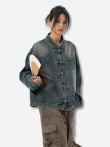 Litlookz Studio Y2K Distressed Denim Jacket, view 4