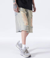 Litlookz Studio Y2K Distressed Denim Shorts, view 5