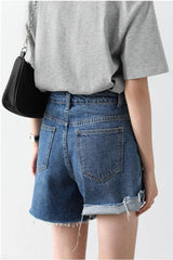 Litlookz Studio Y2K Distressed Jean Shorts, view 4