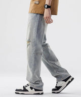 Litlookz Studio Y2K Distressed Knee Jeans, view 4