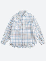 Litlookz Studio Y2K Distressed Plaid Shirt, view 6