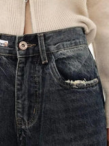 Litlookz Studio Y2K Distressed Pocket Wide Leg Jeans, view 5
