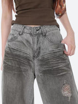 Litlookz Studio Y2K Distressed Wide Leg Jeans, view 4