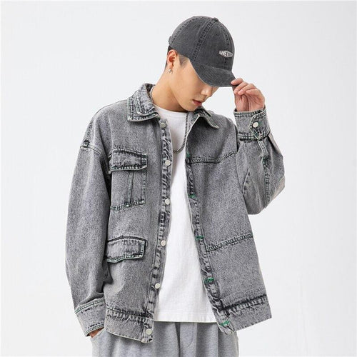 Litlookz Studio Y2K Double-Collared Denim Jacket
