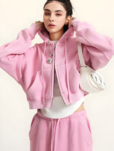 Litlookz Studio Y2K Double Zip-Up Cropped Hoodie, view 3