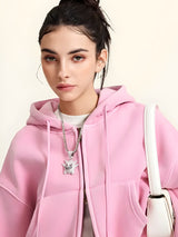 Litlookz Studio Y2K Double Zip-Up Cropped Hoodie, view 4