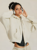 Litlookz Studio Y2K Double Zip-Up Cropped Hoodie, view 5