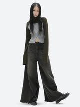 Litlookz Studio Y2K Double Zip-Up Ribbed Cardigan, view 2