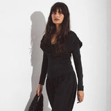 Litlookz Studio Y2K Draped Cowl Neck Top, view 3