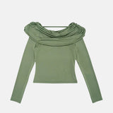 Litlookz Studio Y2K Draped Cowl Neck Top, view 5
