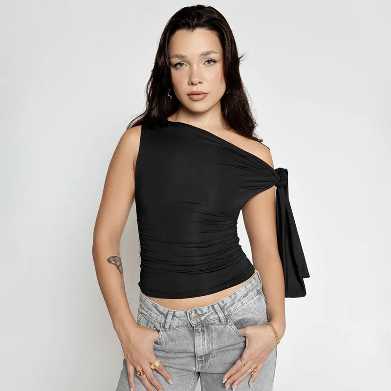 Litlookz Studio Y2K Draped Tie Top