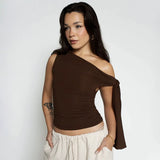 Litlookz Studio Y2K Draped Tie Top, view 5