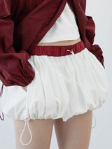 Litlookz Studio Y2K Drawstring Bubble Mini Skirt, view 2