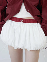 Litlookz Studio Y2K Drawstring Bubble Mini Skirt, view 3