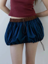 Litlookz Studio Y2K Drawstring Bubble Mini Skirt, view 4