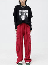 Litlookz Studio Y2K Drawstring Cargo Pants, view 4