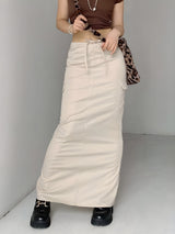 Litlookz Studio Y2K Drawstring Maxi Skirt, view 3