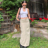 Litlookz Studio Y2K Drawstring Parachute Maxi Skirt, view 2