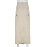 Litlookz Studio Y2K Drawstring Parachute Maxi Skirt, view 6