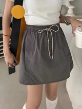 Litlookz Studio Y2K Drawstring Parachute Mini Skirt, view 2