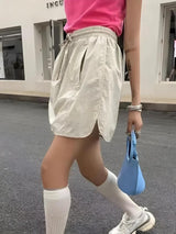 Litlookz Studio Y2K Drawstring Parachute Mini Skirt, view 4