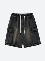 Litlookz Studio Y2K Drawstring Wide Leg Cargo Shorts, view 3