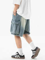 Litlookz Studio Y2K Drawstring Wide Leg Cargo Shorts, view 5