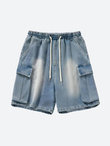 Litlookz Studio Y2K Drawstring Wide Leg Cargo Shorts, view 6