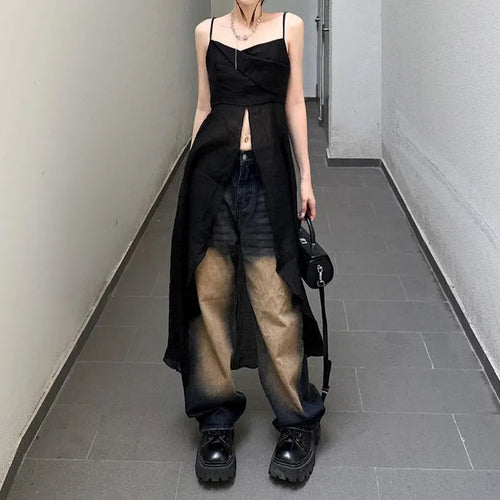 Litlookz Studio Y2K Dress-Like Strap Top