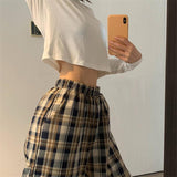 Litlookz Studio Y2K Elasticated Waist Checkered Sweatpants, view 4