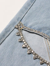 Litlookz Studio Y2K Embellished Cut-Out Jeans, view 6