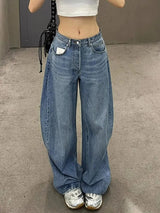 Litlookz Studio Y2K Embroidered Baggy Jeans, view 2