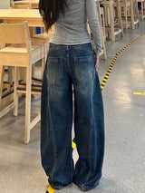 Litlookz Studio Y2K Embroidered Dark Baggy Jeans, view 2