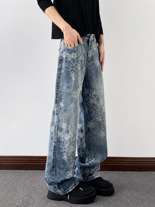 Litlookz Studio Y2K Embroidered Wide Leg Jeans