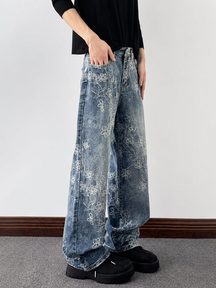 Litlookz Studio Y2K Embroidered Wide Leg Jeans