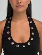 Litlookz Studio Y2K Eyelet Halter Neck Top, view 5
