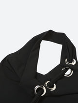 Litlookz Studio Y2K Eyelets Halter Neck Top, view 5
