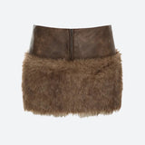 Litlookz Studio Y2K Faux Fur Mini Skirt, view 2